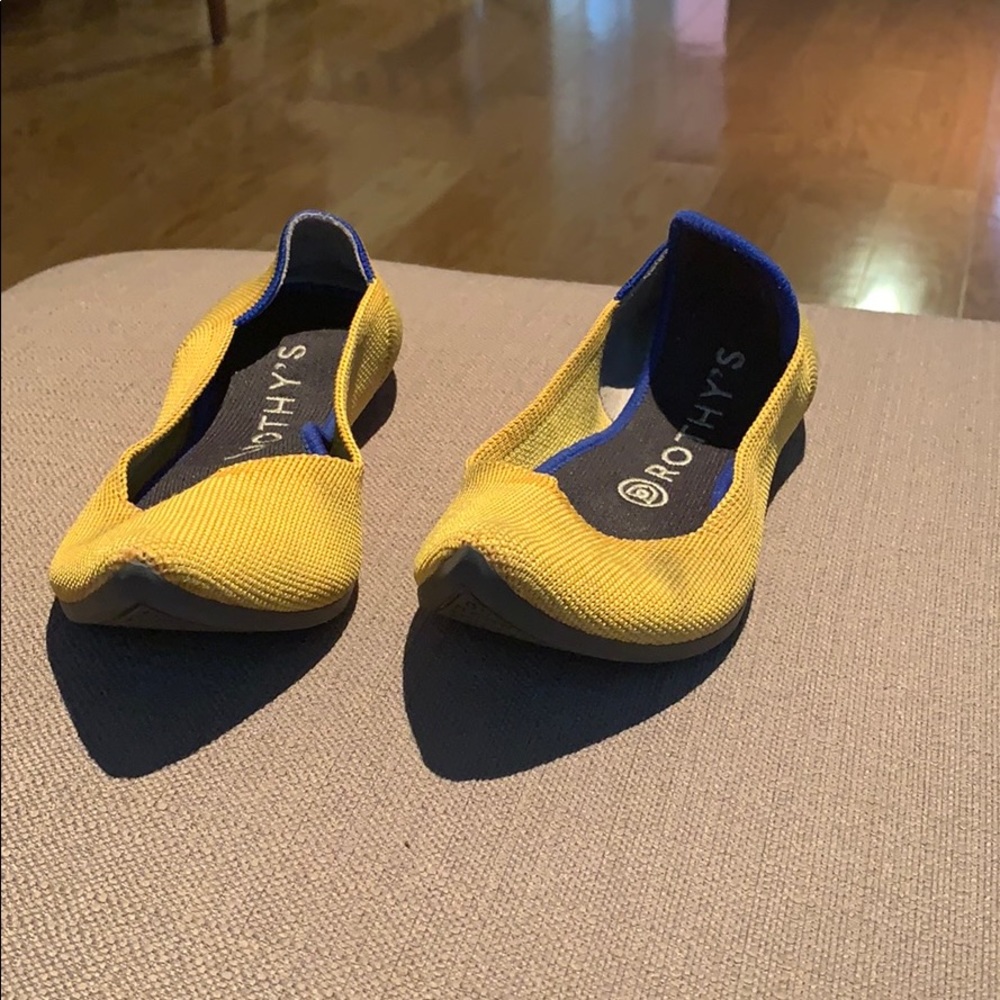 Bright yellow Rothys